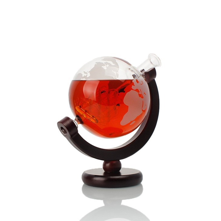 Creative Earth-Shaped Liquor Glass Bottle