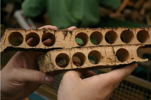 Wine corks making process Wine corks making process
